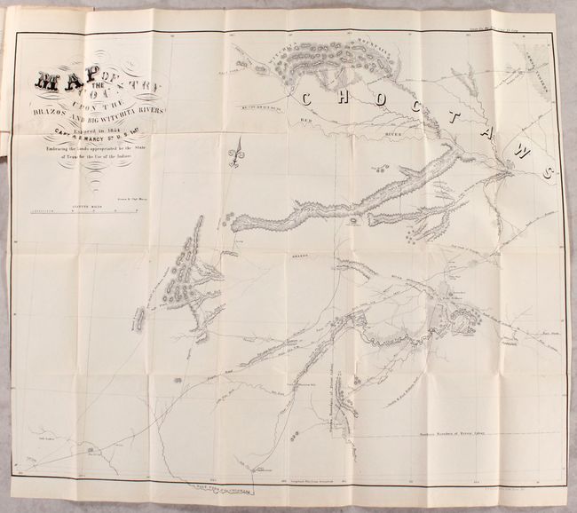 Map of the Country Upon the Brazos and Big Wichita Rivers Explored in 1854 by Capt. R.B. Marcy 5th U.S. Infy. Embracing the Lands Appropriated by the State of Texas for the Use of the Indians [Map in Report]