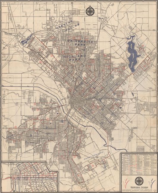 Dallas, Texas [and] Dallas Transportation Map