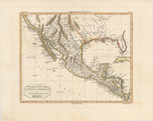 Possessioni della Spagna nell' America Settentrionale o Carta Generale del Messico