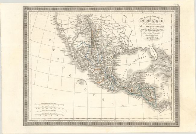 Carte Generale du Mexique et des Provinces-Unies de l'Amerique Centrale ou Guatemala