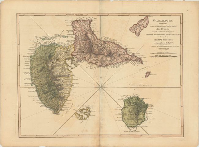 Guadaloupe, Done from Actual Surveys and Observations of the English, Whilst the Island Was in Their Possession with Material Improvements Added Since the Conquest in 1794...