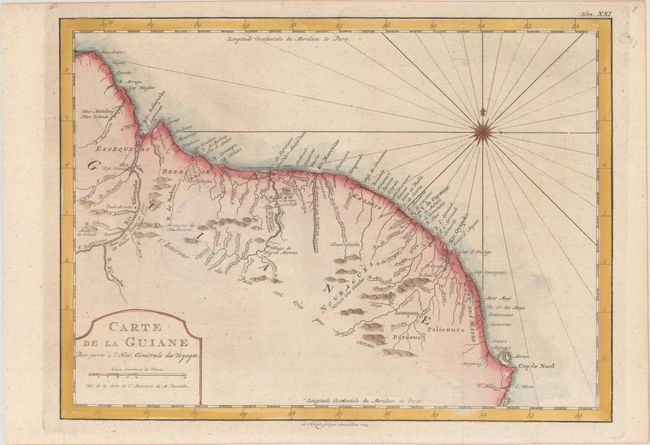 Carte de la Guiane pour Servir a l'Hist. Generale des Voyages