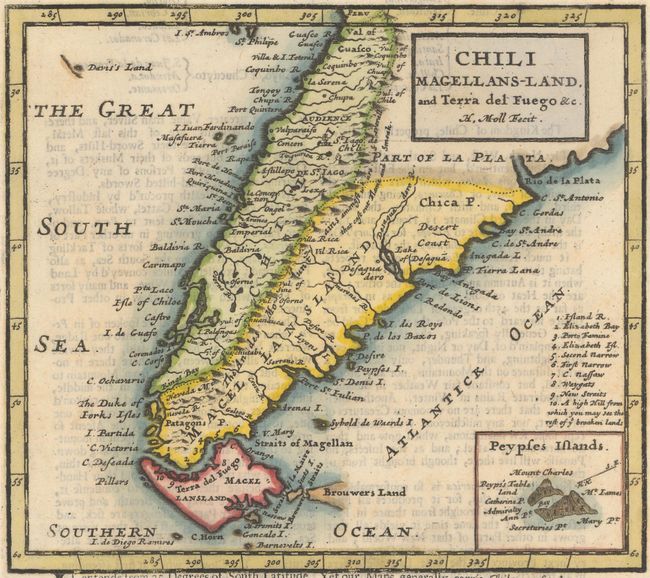 Chili Magellans-Land and Terra del Fuego &c.