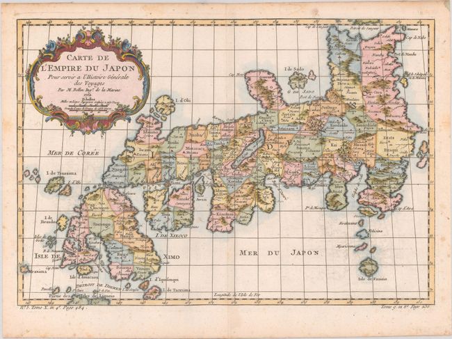 Carte de l'Empire du Japon pour Servir a l'Histoire Generale des Voyages