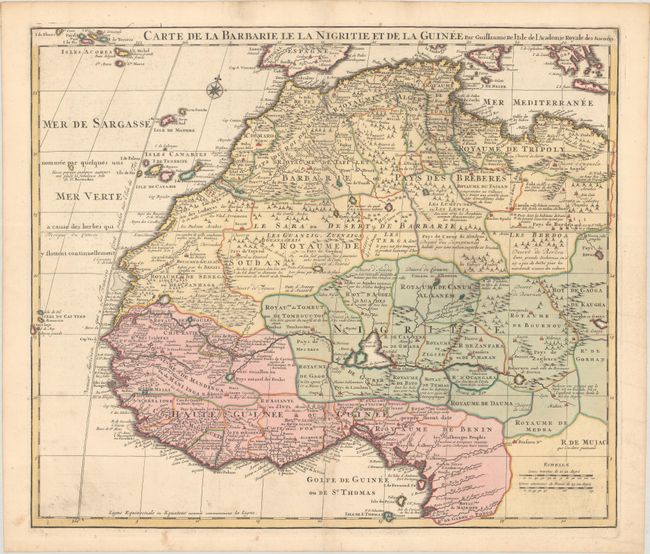 Carte de la Barbarie le la Nigritie et de la Guinee