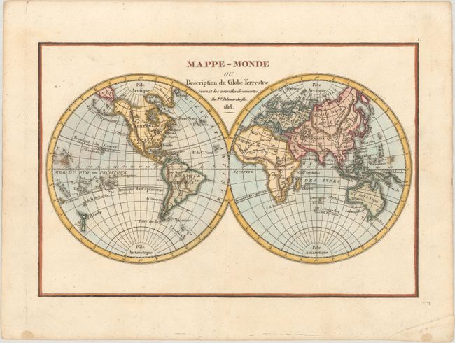 Mappe-Monde ou Description du Globe Terrestre, Suivant les Nouvelles Decouvertes