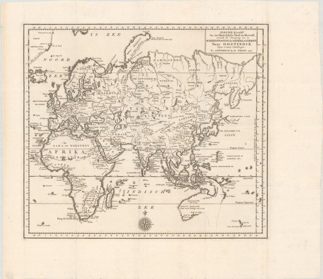 Nieuwe Kaart van het Oostelykste Deel der Weereld, Dienende tot Aanwyzing van de Scheepstogten der Nederlanderen naar Oostindie...