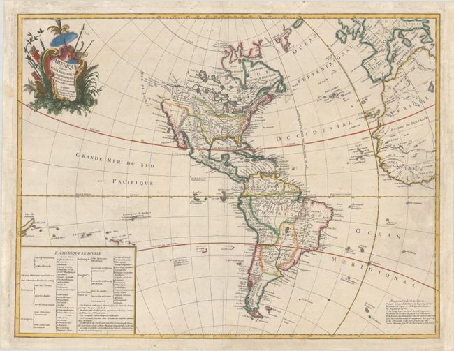 L'Amerique Suivant le R.P. Charlevoix Jte. Mr. de la Condamine, et Plusieurs Autres Nouvle. Observations