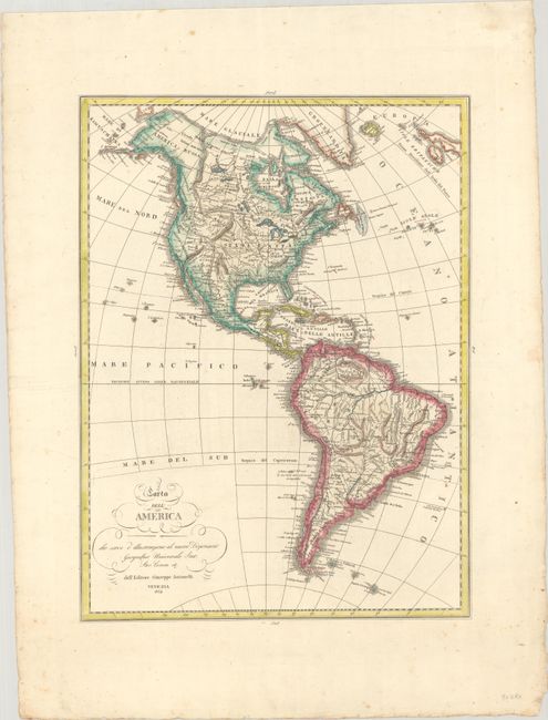 Carta dell' America che Serve d'Illustrazione al Nuovo Dizionario Geografico Universale Stat. Stor. Comm. Etc.