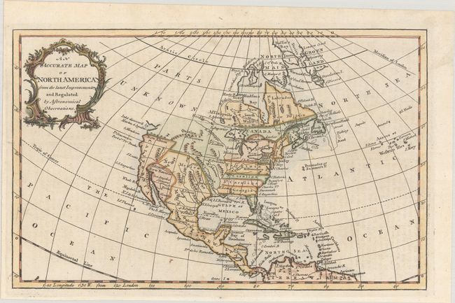 An Accurate Map of North America from the Latest Improvements, and Regulated by Astronomical Observations
