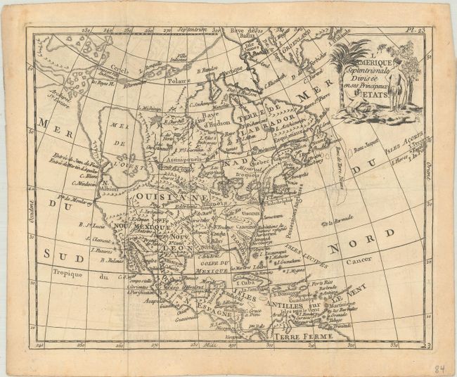 L'Amerique Septentrionale Divisee en ses Principaux Etats