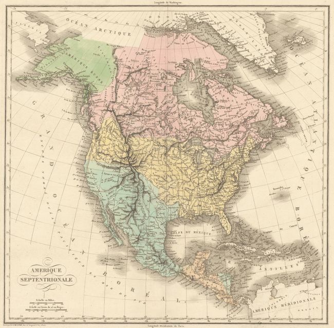 Carte Geographique, Statistique et Historique de l'Amerique Septentrionale