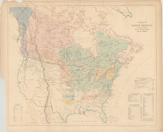 Aboriginal Map of North America, Denoting the Boundaries and the Locations of Various Indian Tribes