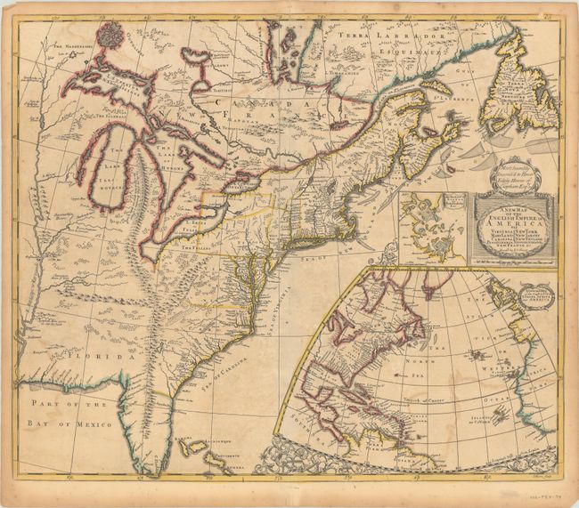 A New Map of the English Empire in America viz Virginia Maryland Carolina Pennsylvania New York New Iarsey New England Newfoundland New France &c.