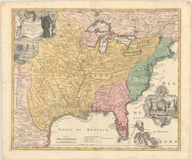 Amplissimae Regionis Mississipi seu Provinciae Ludovicianae a R.P. Ludovico Hennepin Francisc Miss in America Septentrionali Anno 1687...