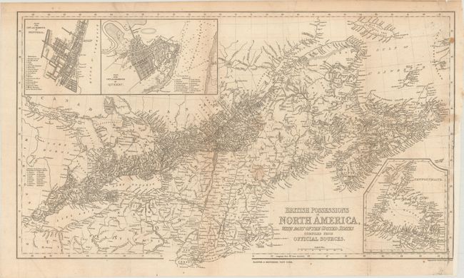 British Possessions in North America, with Part of the United States Compiled from Official Sources