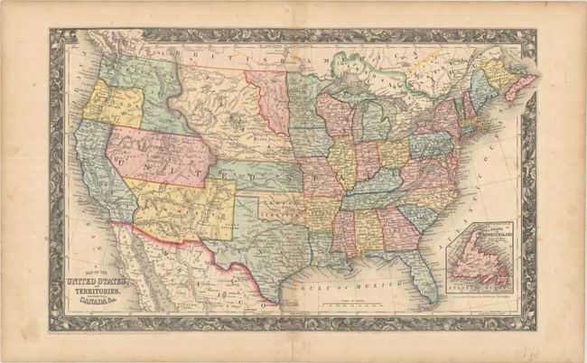 Map of the United States, and Territories. Together with Canada &c.