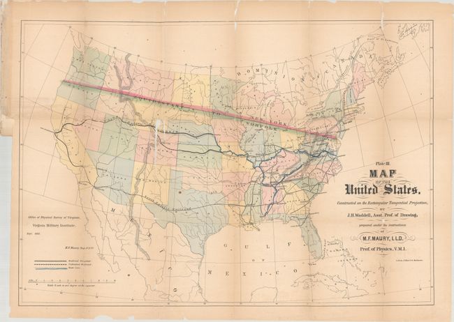Plate III. Map of the United States. Constructed on the Rectangular Tangential Projection...
