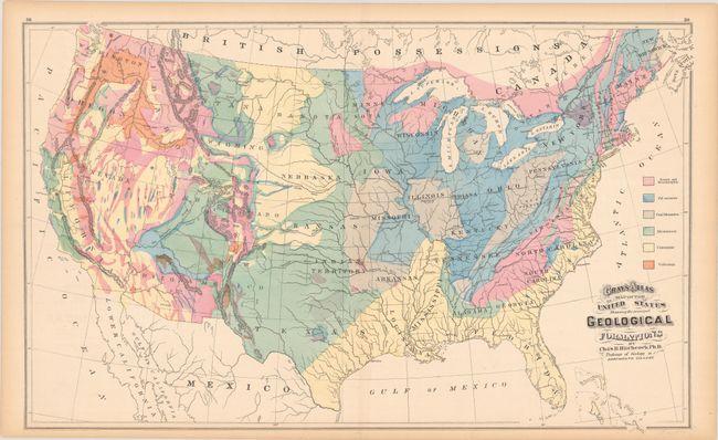 Gray's Atlas Map of the United States Showing the Principal Geological Formations