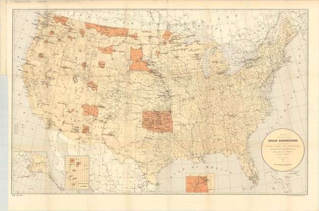 [Map with Report] Map Showing the Location of the Indian Reservations Within the Limits of the United States and Territories... [with] Seventeenth Annual Report of the Board of Indian Commissioners, the Year 1885