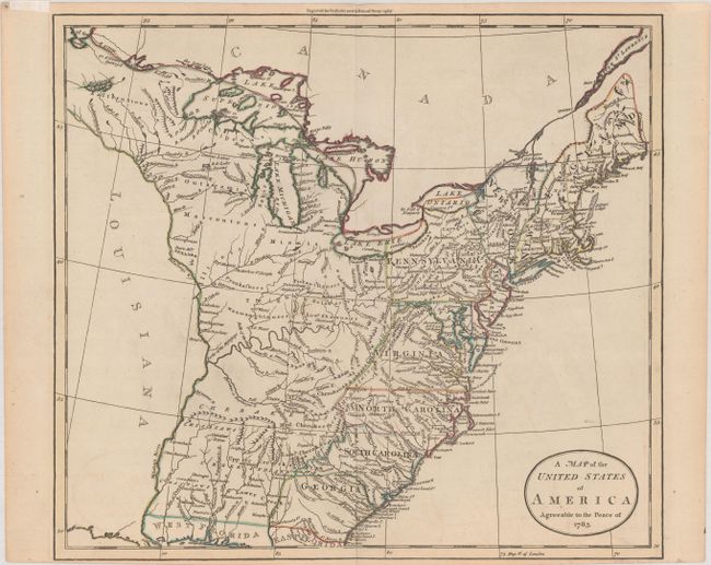 A Map of the United States of America Agreeable to the Peace of 1783