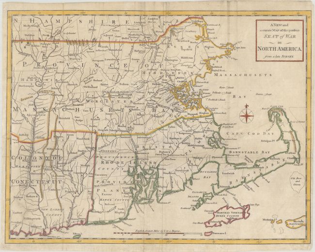 A New and Accurate Map of the Present Seat of War in North America, from a Late Survey