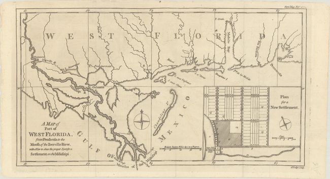 A Map of Part of West Florida, from Pensacola to the Mouth of the Iberville River, with a View to Shew the Proper Spot for a Settlement on the Mississippi