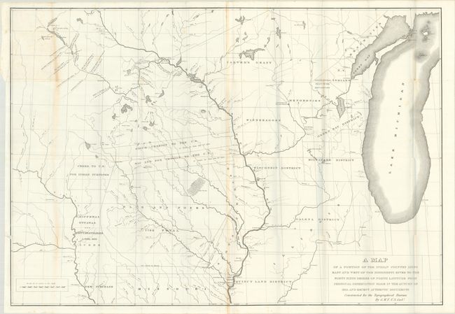 A Map of a Portion of the Indian Country Lying East and West of the Mississippi River to the Forty Sixth Degree of North Latitude...