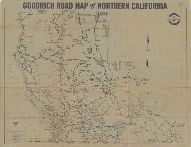 [Lot of 3] Goodrich Road Map of Northern California [and] Goodrich Road Map of Central California [and] Goodrich Road Map of Southern California