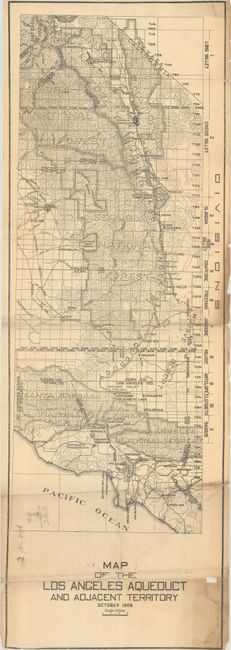 [Lot of 2] Map of the Los Angeles Aqueduct and Adjacent Territory [and] Owens Valley and the Los Angeles Water Supply...