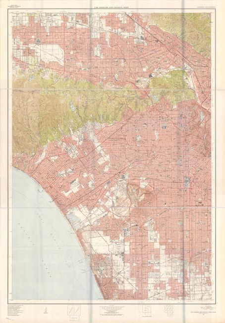 [Lot of 2] Los Angeles and Vicinity, West [and] Los Angeles and Vicinity, East