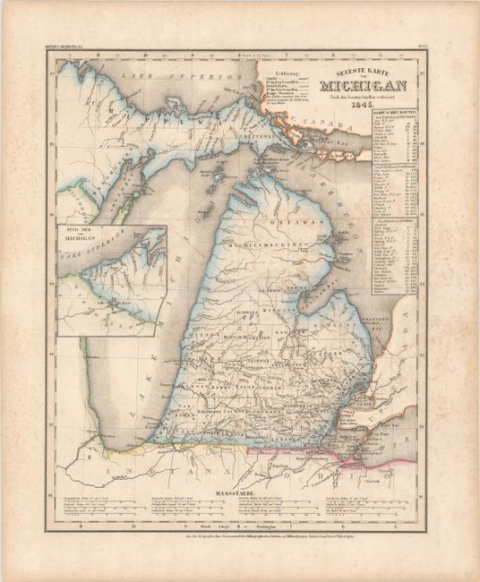 Neueste Karte von Michigan nach den Bessten Quellen Verbessert