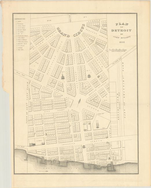 [Lot of 2] Plan of Detroit [and] Plat of the City of Detroit as Laid Out by the Govr. and Judges