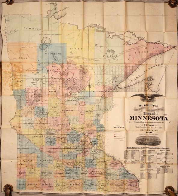 Burritt's Sectional and Township Map of Minnesota Compiled from the Latest Authentic Sources