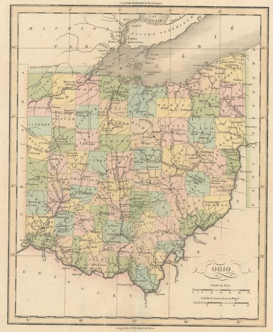 Carte Geographique, Statistique et Historique de l'Ohio