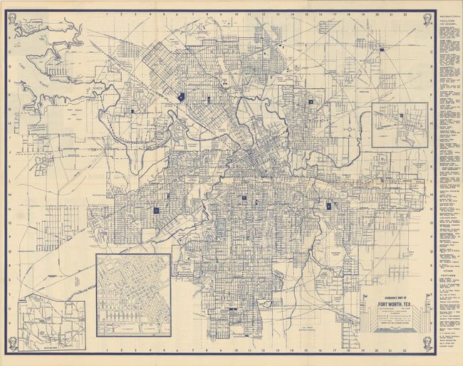 [Lot of 4] Ashburn's Map of Fort Worth, Tex. [and] Ashburn's Fort Worth Revised Map [and] Ashburn's Ft. Worth City Map [and] Ashburn's Ft. Worth City Map