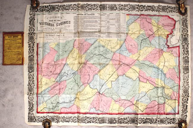 Cooke's Map of the Routes to the Virginia Springs Giving All the Routes & Distances on the VA Central R.R. from Richmond...