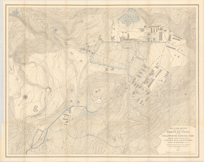 [2 Maps with Report] Yellowstone National Park and Part of Abutting Forest Reserve... [and] Map of the Grounds in the Vicinity of Mammoth Hot Springs... [in] Report of the Acting Superintendent of the Yellowstone National Park