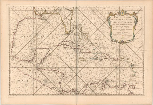 Carte Reduite du Golphe du Mexique et des Isles de l'Amerique pour Servir aux Vaisseaux du Roy...