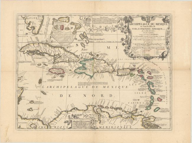 Archipelague du Mexique, ou Sont les Isles de Cuba, Espagnole, I'Amaique, etc.  Avec les Isles Lucayes, et les Isles Caribes, Connues sous le Nom d'Antilles