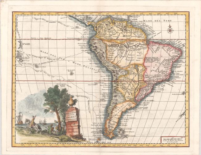 Carta Geografica della America Meridionale