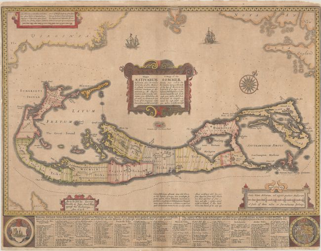 Mappa Aestivarum Insularum Alias Bermudas Dictarum... / A Mapp of the Sommer Islands Once Called the Bermudas...