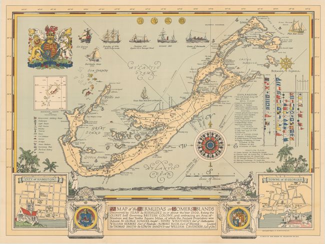 A Map of the Bermudas or Somers Islands Discovered by Juan de Bermudez in or About the Year 1503...