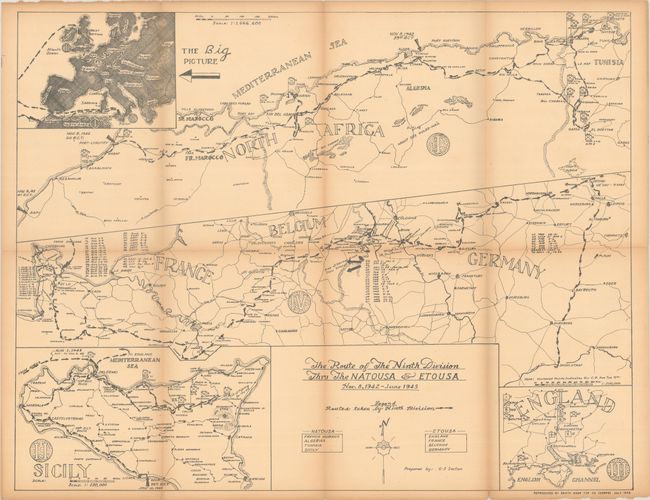 The Route of the Ninth Division Thru the NATOUSA & ETOUSA Nov. 8, 1942- June 1945