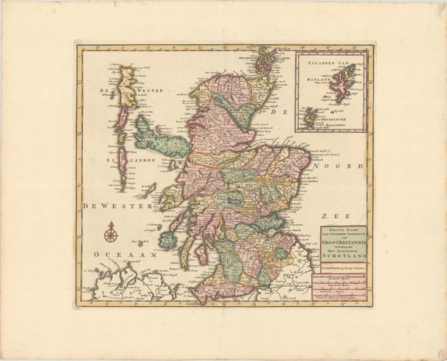 Nieuwe Kaart van 't Noorder Gedeelte van Groot Britannie Behelzende het Koningryk Schotland