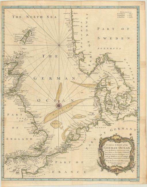 A Correct Chart of the German Ocean from the North of Scotland to the Start Point, on the Coast of Great Britain; and from So. Bygden on ye Coast of Norway, to C. de la Hogue on ye Coast of Normandy in France...