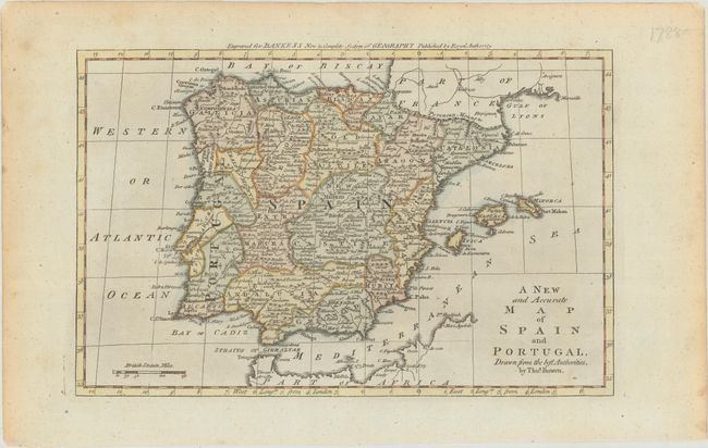 A New and Accurate Map of Spain and Portugal, Drawn from the Best Authorities