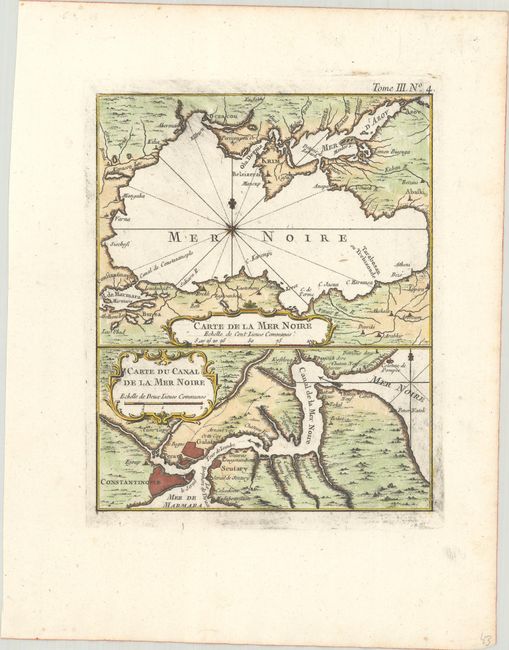 Carte de la Mer Noire [on sheet with] Carte du Canal de la Mer Noire