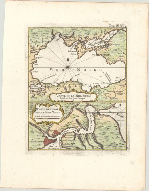 Carte de la Mer Noire [on sheet with] Carte du Canal de la Mer Noire