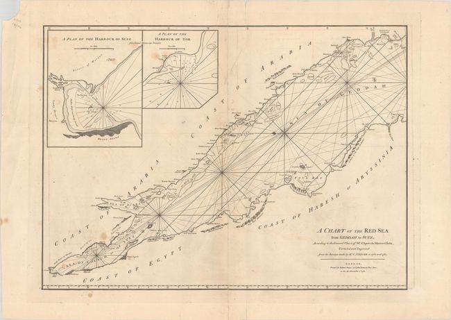 A Chart of the Red Sea from Geddah to Suez, According to the General Chart of Mr. d'Apres de Mannevillette...